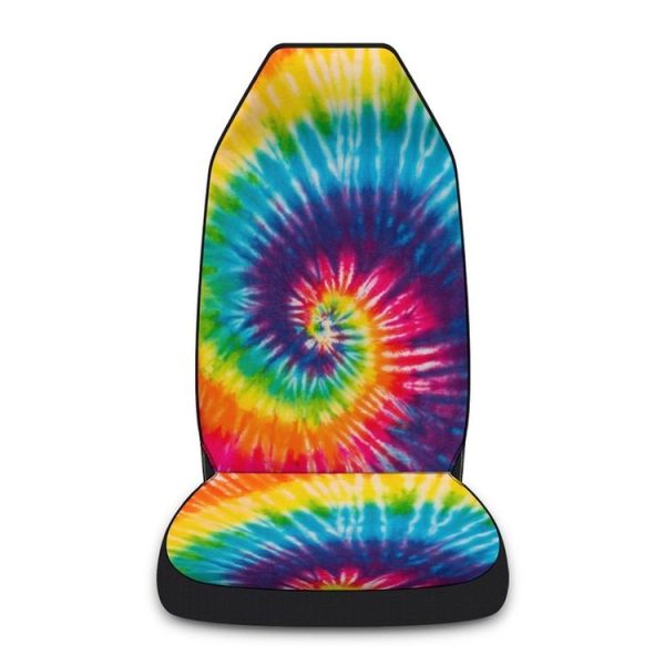 Car Universal Printed Seat Protector Automobile Decoration Supplies, Style: Coloful Swirls - Image 2