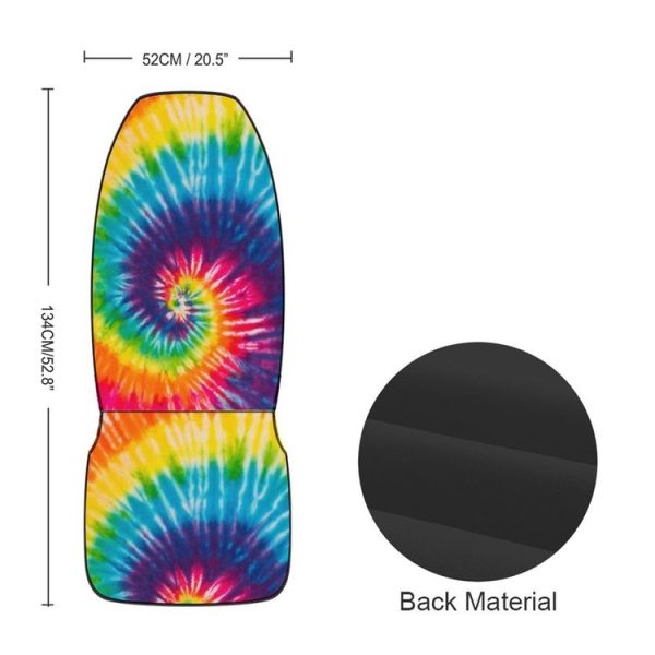 Car Universal Printed Seat Protector Automobile Decoration Supplies, Style: Coloful Swirls - Image 3