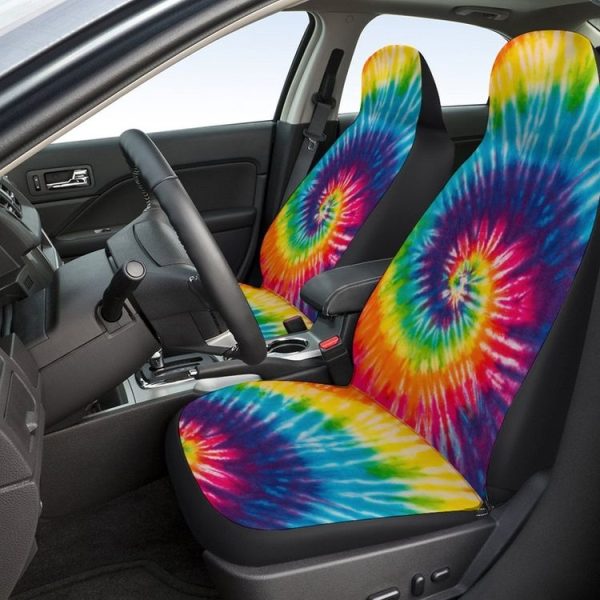 Car Universal Printed Seat Protector Automobile Decoration Supplies, Style: Coloful Swirls - Image 5