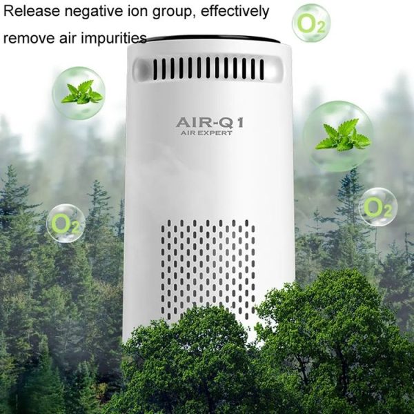 Car Negative Ion Air Purifier Odor Removal Aromatherapy (Black) - Image 8