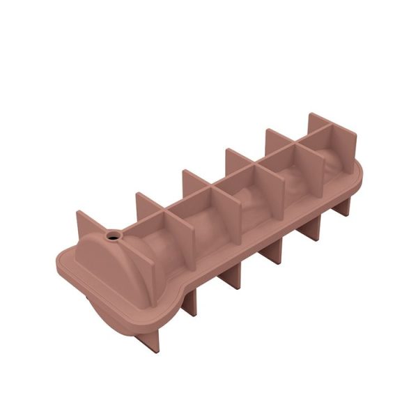 Large Silicone Spoof Ice Lattice Mold With Lid Ice Maker Self-Sealing Ice Molds (Brown)