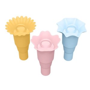 3pcs / Set Foldable Silicone Ice Cream Cone Kids Multifunctional Anti-Dirty Hands Anti-Leak Ice Cream Holder