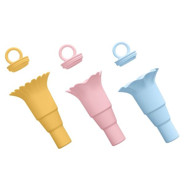 3pcs / Set Foldable Silicone Ice Cream Cone Kids Multifunctional Anti-Dirty Hands Anti-Leak Ice Cream Holder - Image 3
