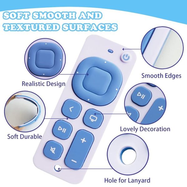 Baby Simulation Silicone Remote Control Can Press Tooth Glue Preventing Eating Hands Teething Stick, Color: 4th Generation Pink - Image 6