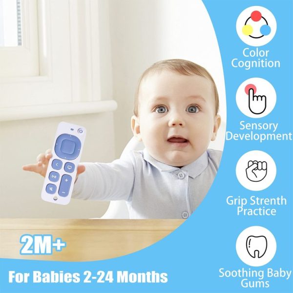 Baby Simulation Silicone Remote Control Can Press Tooth Glue Preventing Eating Hands Teething Stick, Color: 4th Generation Pink - Image 8