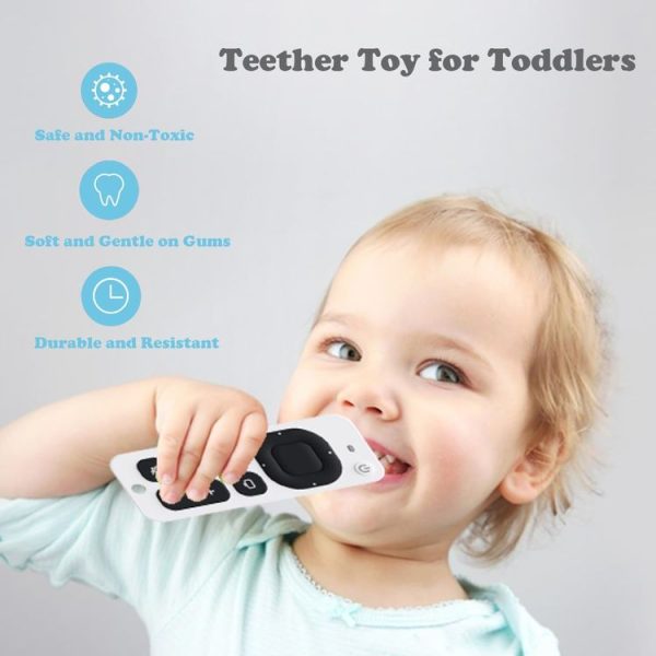 Baby Simulation Silicone Remote Control Can Press Tooth Glue Preventing Eating Hands Teething Stick, Color: 4th Generation Pink - Image 9