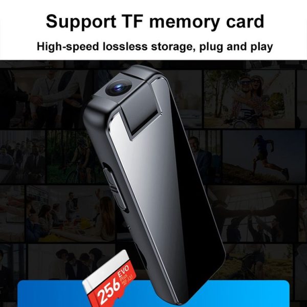 Mrobo D6 1080P Rotating Camera Night Vision Video Recorder With Back Clip, Size: No-memory (Black) - Image 7