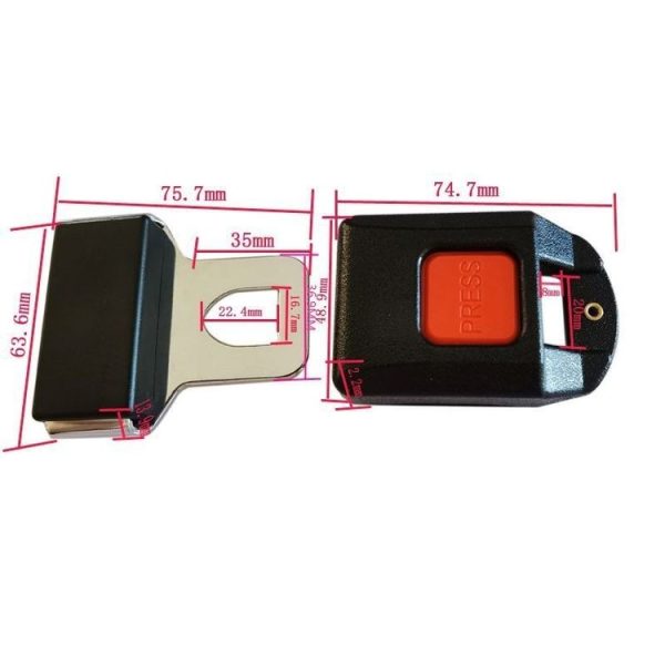 Car Seat Belt Buckle Accessories (Lock Tongue + Lock Buckle) - Image 3