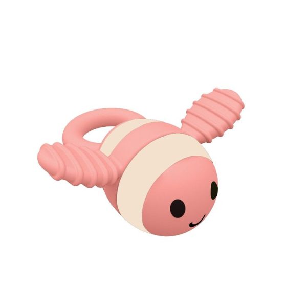 Bee Shaped Teether Teething Stick Baby Anti-Snacking Toys, Color: Pink Printing