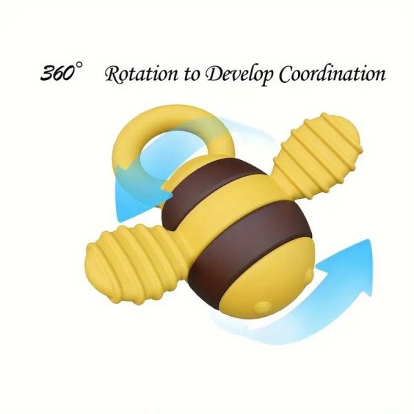 Bee Shaped Teether Teething Stick Baby Anti-Snacking Toys, Color: Pink Printing - Image 5