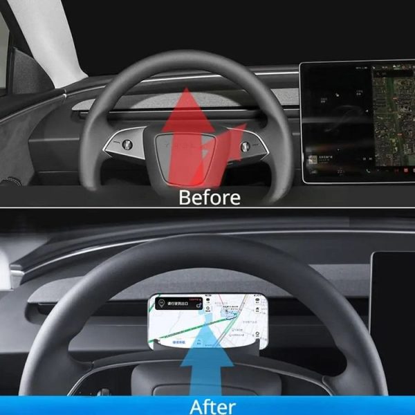 2024 Tesla Model 3 Steering Wheel Silicone Phone Holder - Image 6