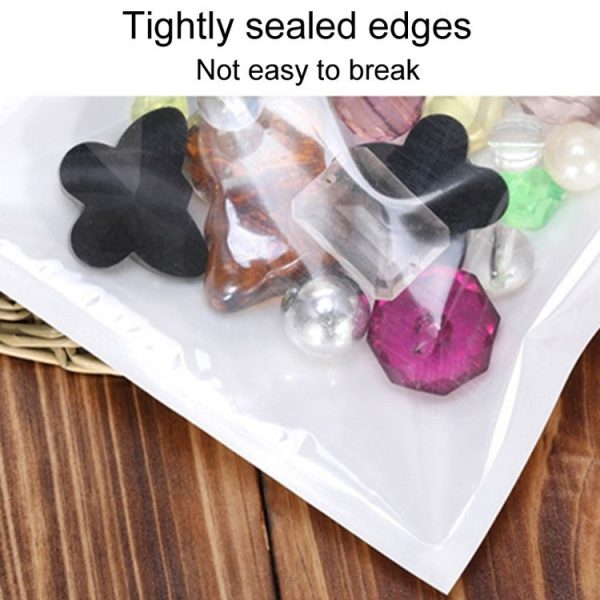 6 x 8cm 100pcs Pearlescent Film Packaging Ziplock Bag Translucent Plastic Self-Sealing Bags - Image 6