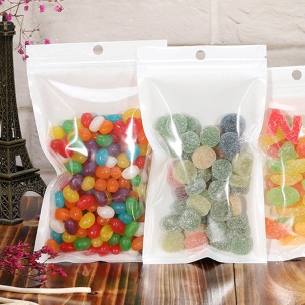 6 x 8cm 100pcs Pearlescent Film Packaging Ziplock Bag Translucent Plastic Self-Sealing Bags - Image 7