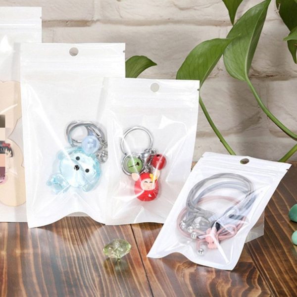6 x 8cm 100pcs Pearlescent Film Packaging Ziplock Bag Translucent Plastic Self-Sealing Bags - Image 8