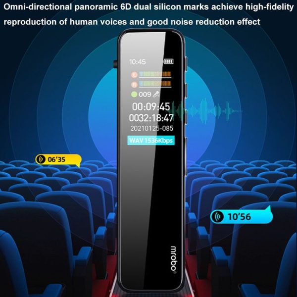 Mrobo RV18 0.96-Inch Color Screen Smart Noise Reduction Recording Pen, Capacity: 4GB (Flagship) - Image 7
