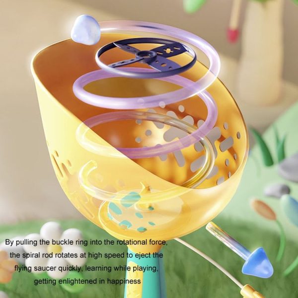 Children Discs Flying Toy Throwing Catapult Disk Dragonfly Outdoor Sports Interactive Toy (Blue) - Image 4