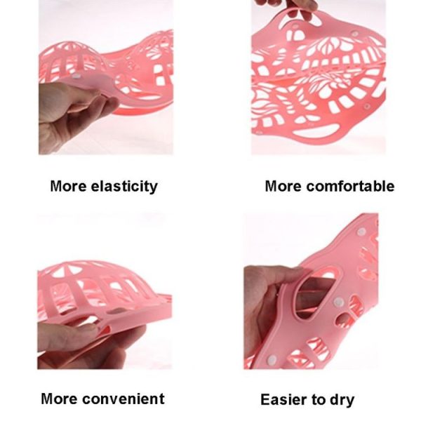 Underwear Bra Wash Bag Washing Machine Protective Bag Anti-Deformation Silicone Underwear Laundry Bag (Grey) - Image 6