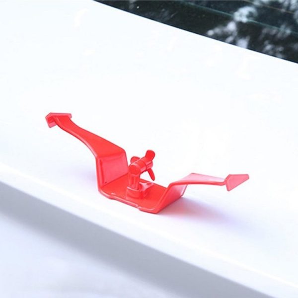 Car Mini Rear Wing Without Punching Decorative Stickers, Color: Black Without Wind Blades - Image 5