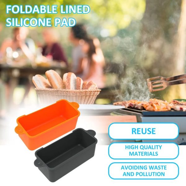 Blackstone Baked Oil Box Silicone Inner Linery Baking Dish Oil Collector Barbecue Cup Pad (Orange) - Image 2