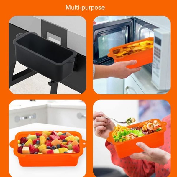 Blackstone Baked Oil Box Silicone Inner Linery Baking Dish Oil Collector Barbecue Cup Pad (Orange) - Image 8