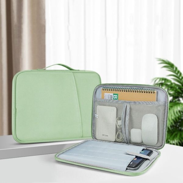 BUBM 11 Inch Tablet Sleeve Bag Laptop Storage Bag Handbag (Green) - Image 2