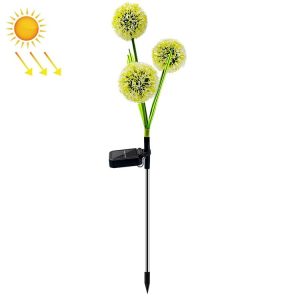 Dandelion Lawn Ground Plug Light Decoration Outdoor Solar LED Garden Lights, Model: 3 Head