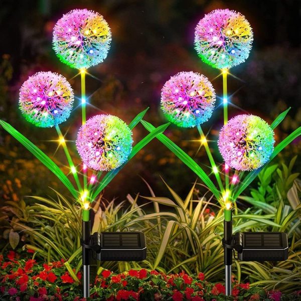 Dandelion Lawn Ground Plug Light Decoration Outdoor Solar LED Garden Lights, Model: 3 Head - Image 7