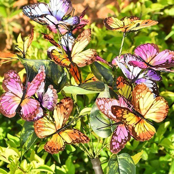Lawn Ground Plug Light Decoration Outdoor Solar LED Garden Lights, Model: Butterfly Flower - Image 2