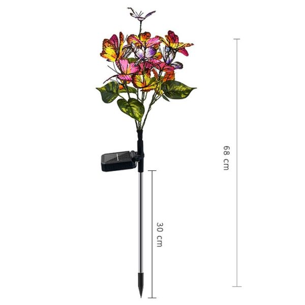 Lawn Ground Plug Light Decoration Outdoor Solar LED Garden Lights, Model: Butterfly Flower - Image 3