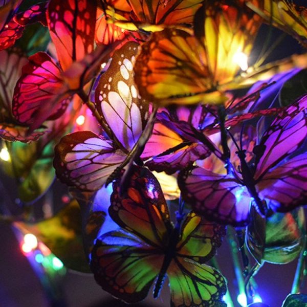 Lawn Ground Plug Light Decoration Outdoor Solar LED Garden Lights, Model: Butterfly Flower - Image 7