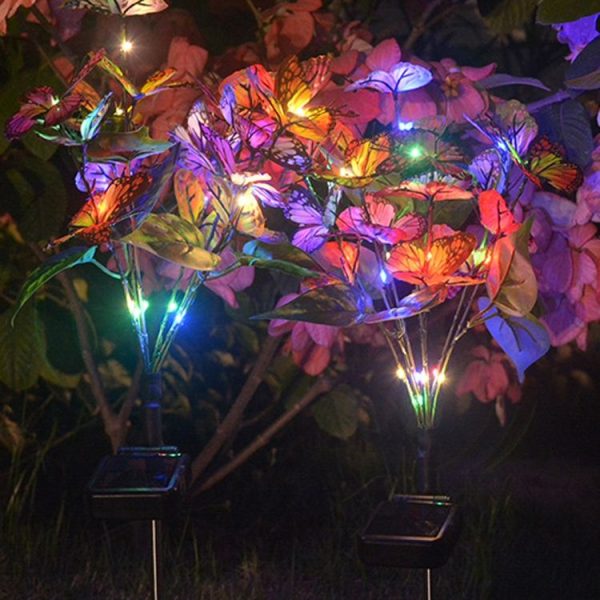 Lawn Ground Plug Light Decoration Outdoor Solar LED Garden Lights, Model: Butterfly Flower - Image 8