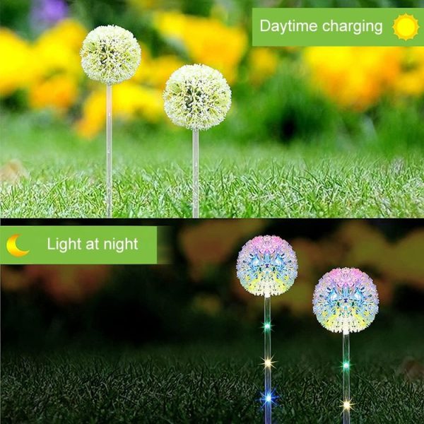 Dandelion Lawn Ground Plug Light Decoration Outdoor Solar LED Garden Lights, Model: Single Head - Image 5