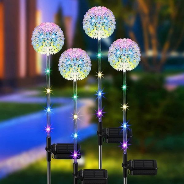 Dandelion Lawn Ground Plug Light Decoration Outdoor Solar LED Garden Lights, Model: Single Head - Image 8