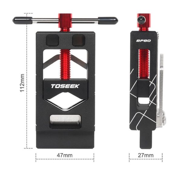 TOSEEK Mountain Bike Front Fork Pipe Cutter Seat Post Cutting Saw Handle (Black Orange) - Image 3