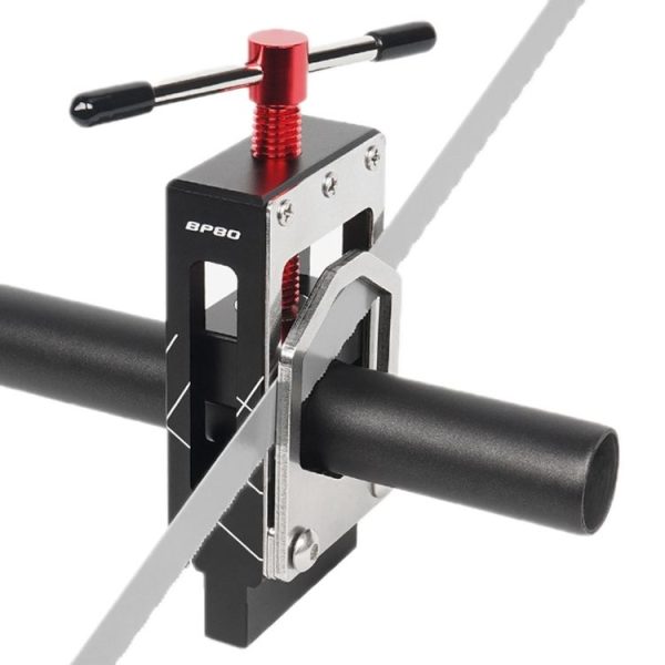 TOSEEK Mountain Bike Front Fork Pipe Cutter Seat Post Cutting Saw Handle (Black Orange) - Image 7