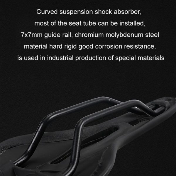 TOSEEK Mountain Bike Saddle Road Bicycle Seat Accessories, Color: Black - Image 5