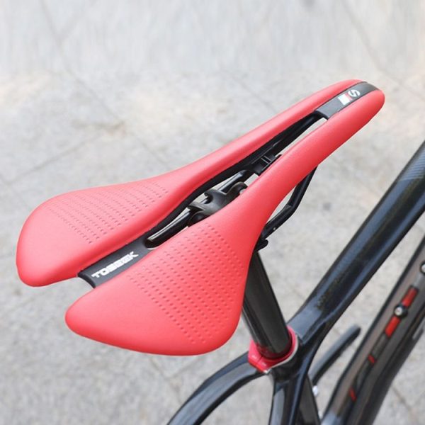 TOSEEK Mountain Bike Saddle Road Bicycle Seat Accessories, Color: Black - Image 9