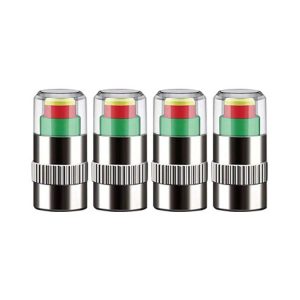 4pcs / Set Vehicle Tire Valve Caps High Precision Tire Pressure Monitoring Warning Cap, Model: Plastic Core