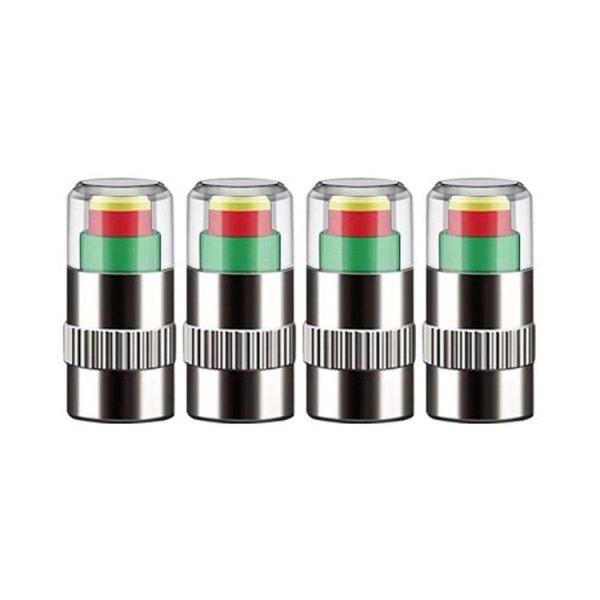 4pcs / Set Vehicle Tire Valve Caps High Precision Tire Pressure Monitoring Warning Cap, Model: Plastic Core