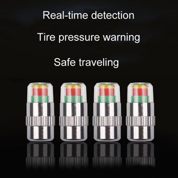 4pcs / Set Vehicle Tire Valve Caps High Precision Tire Pressure Monitoring Warning Cap, Model: Plastic Core - Image 2
