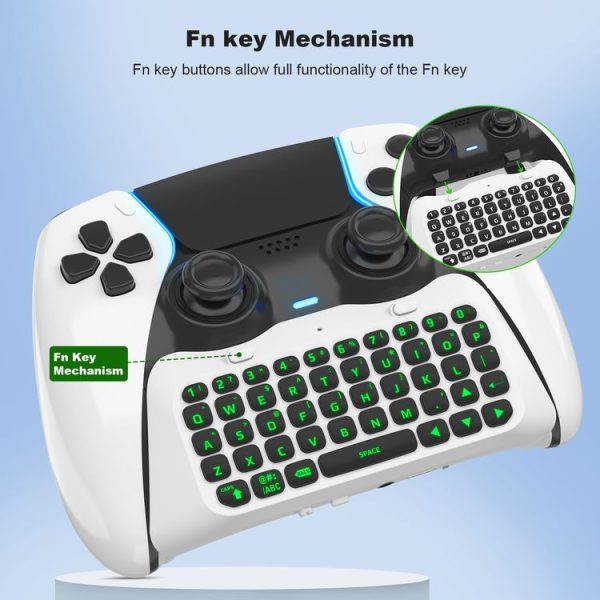 PS5 JYS-P5172 Gamepad Wireless Bluetooth External Keyboard, Without Gamepad (Black) - Image 8