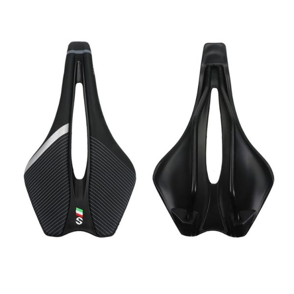 TOSEEK Bicycle Shock-absorbing Comfortable Widened Saddle (Silver) - Image 2