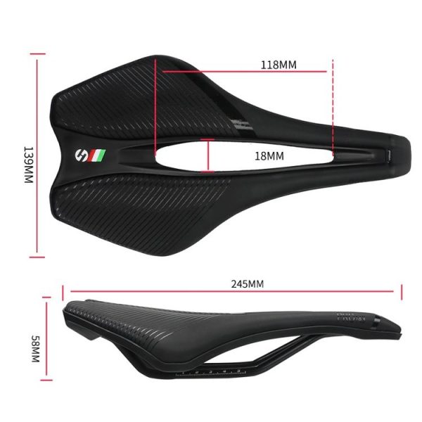 TOSEEK Bicycle Shock-absorbing Comfortable Widened Saddle (Silver) - Image 3