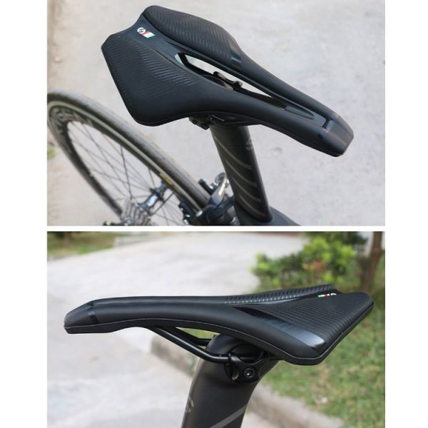 TOSEEK Bicycle Shock-absorbing Comfortable Widened Saddle (Silver) - Image 4
