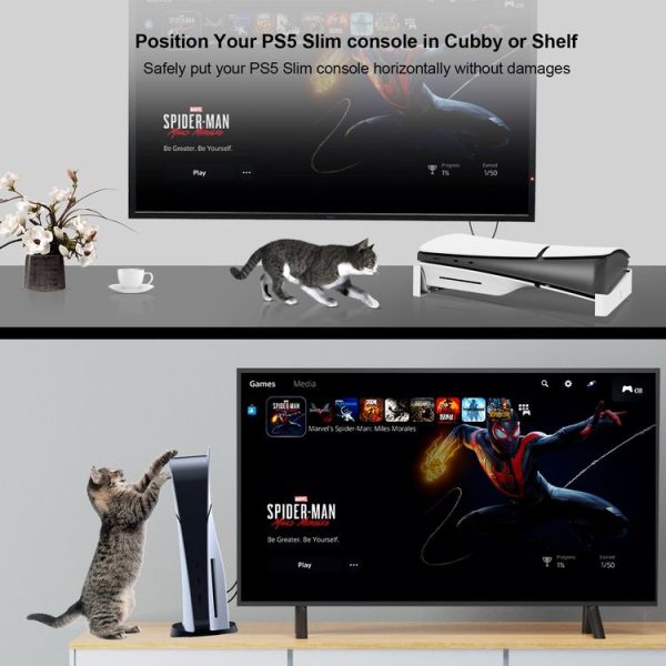 PS5 Slim JYS-P5189 Console Horizontal Placement Stand Digital / Optical Drive Version Universal Storage Mount (Black) - Image 6