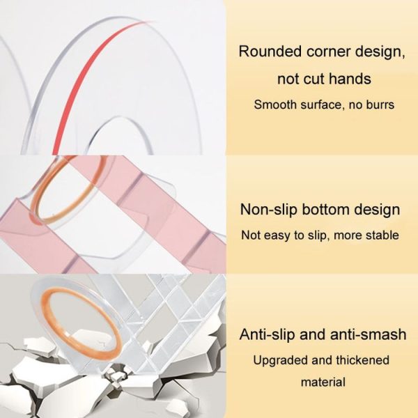 Book Riser Stand Desktop Book Storage Shelf Student Transparent Book Holder (White Ring) - Image 8