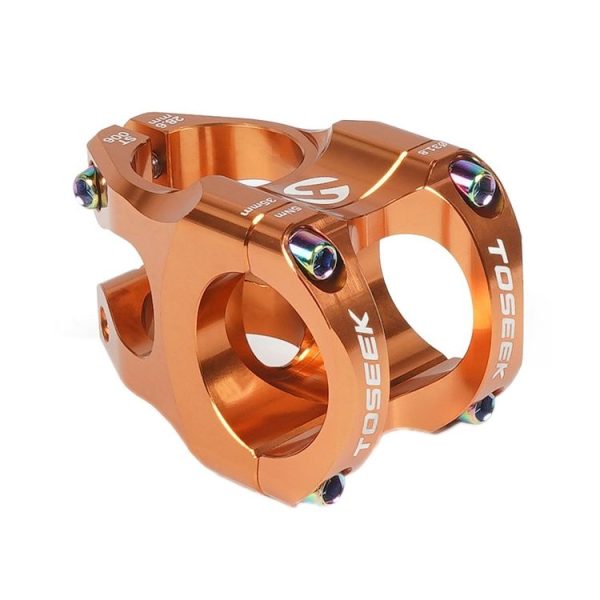 TOSEEK 35mm Aluminum Alloy Stem Bicycle Modification Accessories, Color: Orange