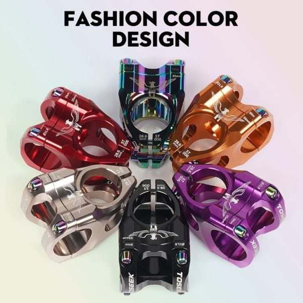TOSEEK 35mm Aluminum Alloy Stem Bicycle Modification Accessories, Color: Orange - Image 7