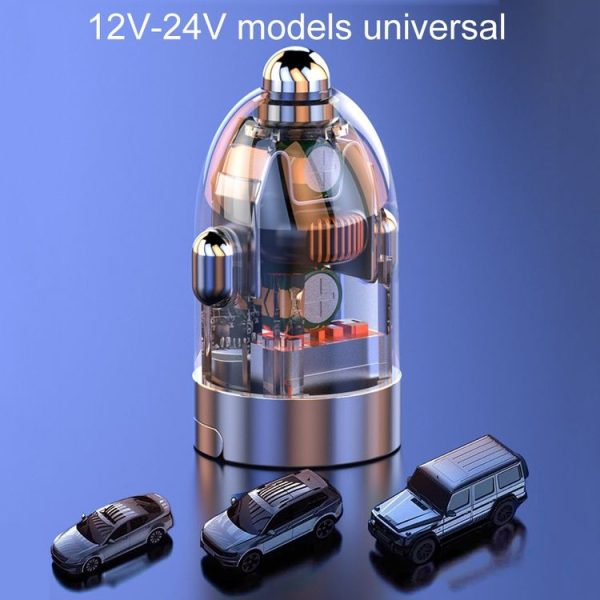 120W Vehicle Mini Invisible Dual-Port Charger Car Cigarette Lighter - Image 11