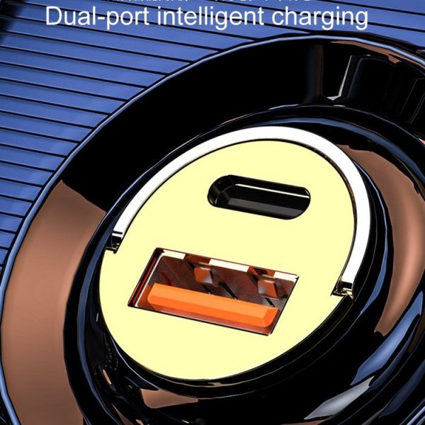120W Vehicle Mini Invisible Dual-Port Charger Car Cigarette Lighter - Image 9